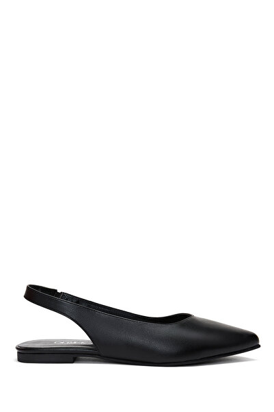 Derimod Women's Black Open Back Summer Ballerina Shoes 25Sfe400118