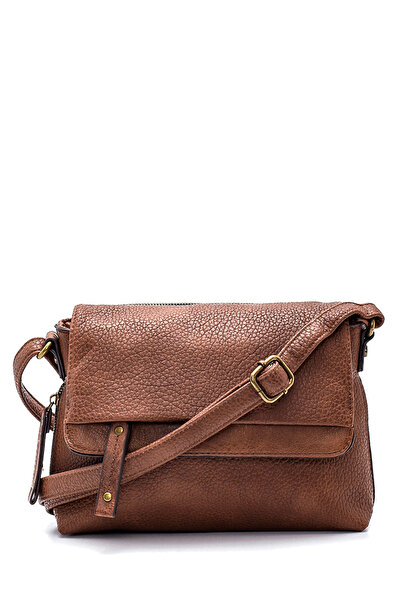 Derimod Damen-Umhängetasche mit langem Riemen in Camel 26PBD2408FT