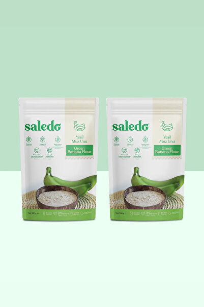 saledo Glutensiz Yeşil Muz Unu 2 X 300 gr Katkısız Yüksek Lif, Prebiyotik ve ...