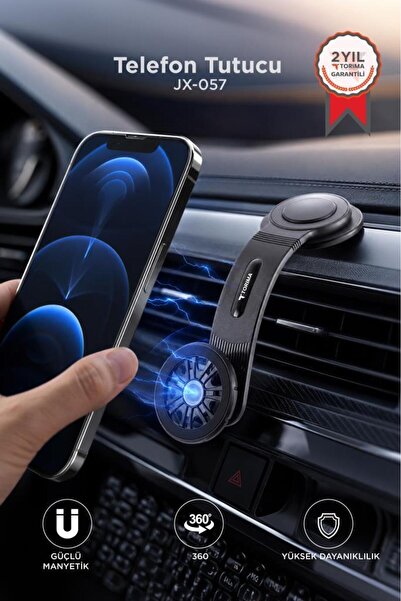 Torima Telefon Tutucu 360 Derece Güçlü Manyetik Sarsıntı Önler Araç İçi Oto A...