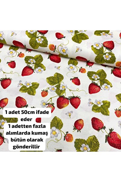 Home Duck kumaş leke ve su itici özelliği vardır ( çilek desen 50 x 180 )