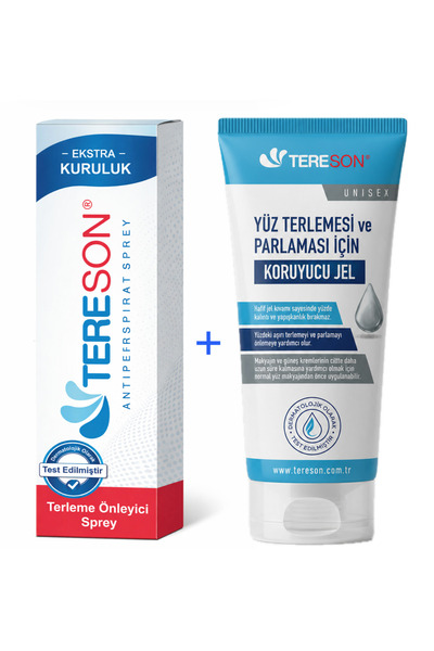 Tereson Terleme Önleyici Sprey 50 Ml + Yüz Terlemesi Ve Parlaması Için Koruyu...