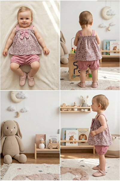 meyastore Baby Girl Set with Floral Pattern