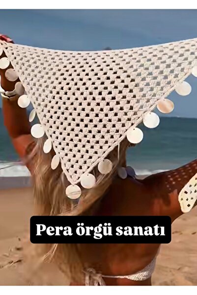 PERA ÖRGÜ SANATI باندانا بوهيمية محبوكة يدويًا متعددة الاستخدامات ومزينة بشكل...