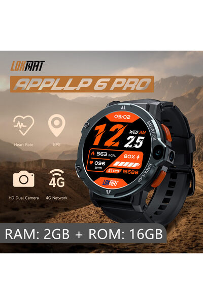 LOKMAT APPLLP 6 Pro Smart Watch Supports 4g 5g Wifi 1.54" Hd Screen Dual Came...
