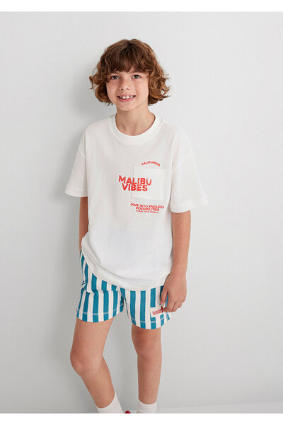 Mavi Tricou imprimat Ecru Oversize / Croială largă 6610327-70057