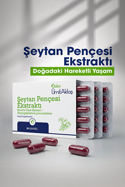 Dr. Ümit Aktaş Şeytan Pençesi - Devil's Claw - 60 Bitkisel Kapsül
