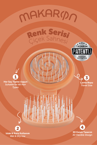 PROCO Perie de păr Beauty Makaron - Perie de păr tridimensională 3D flexibilă...