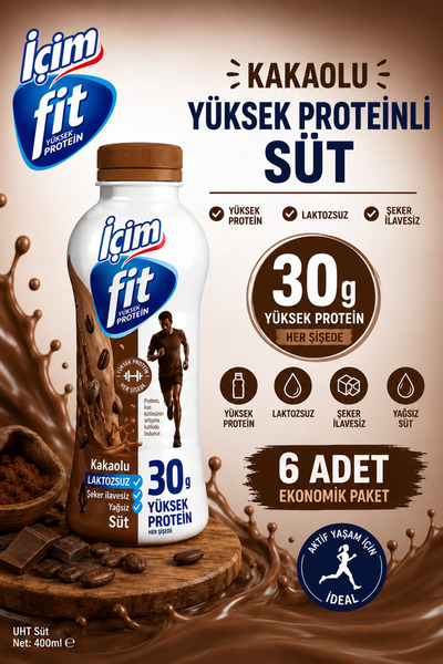 İçim İçim Fit Kakaolu Protein Sütü 400 Ml X 6 Adet