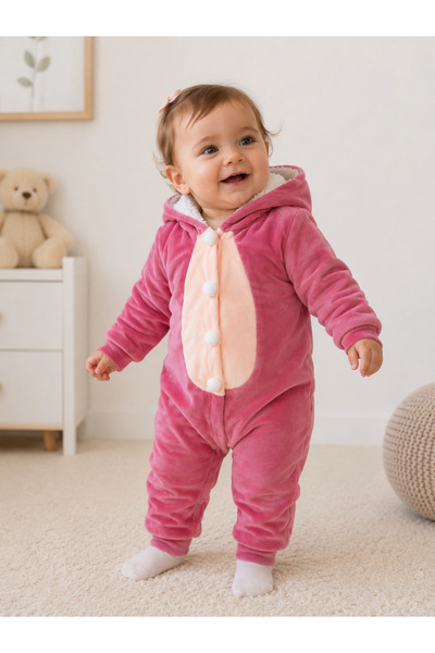 Babykokko Kadife İçi Velsoftlu Çıtçıtlı Uyku Tulumu