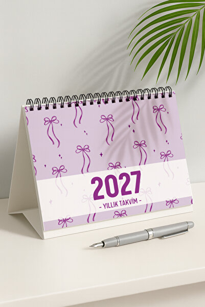 Eldesen Tasarım 2027 Masa Takvimi Spiralli A5 (21X16CM) Büyük Boy / Resmi Tat...