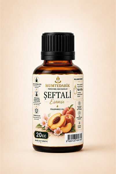MUMTEDARİK Şeftali Kokulu Premium Mum Esansı 20 ml