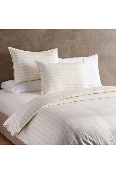 PAN HOME طقم غطاء لحاف منسوج من ثلاث قطع مقاس كوين 200×200 سم - لون أوكري