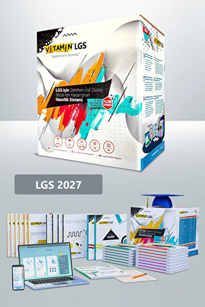 Vitamin 8. Sınıf LGS 2027 Sınava Hazırlık Seti - 28 Soru Bankası + 13 Deneme ...