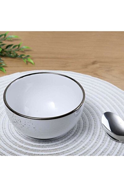 PAN HOME وعاء أرز أبيض منقط بقطر 14 سم