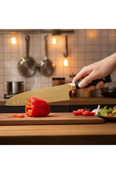 PAN HOME Armas Chef Knife 34cm -gold & Black