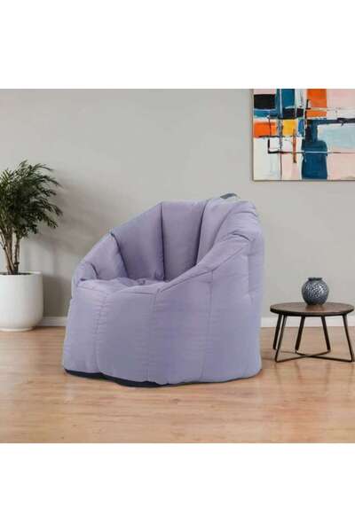 PAN HOME Adam Filled Bean Bag Chair 81.5x71x62.3cm - Grey