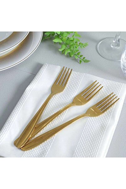 PAN HOME Guilenna 3-piece Dinner Fork - Gold