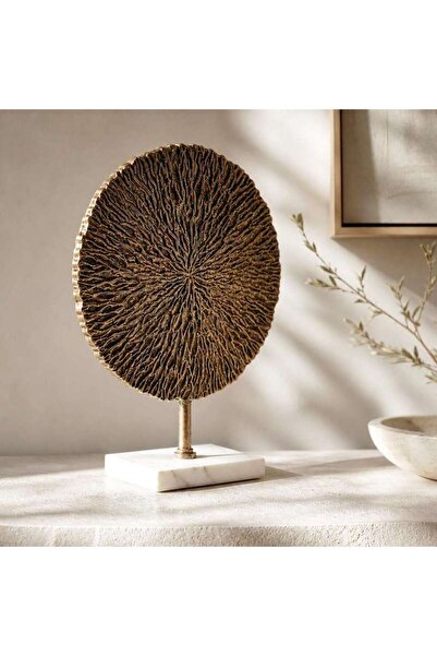 PAN HOME Radial Metal Textured Circle Decor Accent 36x10x47cm - Bronze