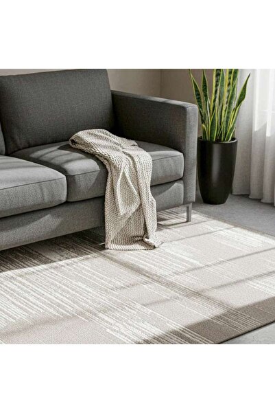 PAN HOME سجادة نارفاسا المسطحة للاستخدام الداخلي والخارجي 195×300 سم - بيج