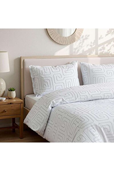 PAN HOME Maison Embroidered Washed Cotton 3 Pc Super King Comforter Set 250x2...