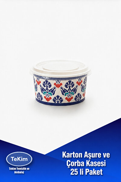 Genel Markalar Karton Kağıt Aşure Çorba Tatlı Yemek Kasesi 14 Oz Kullan At Pl...
