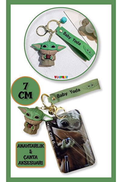 TOYFEST Star Wars Mandalorian The Child Grogu Baby Yoda Figür Anahtarlık ve K...