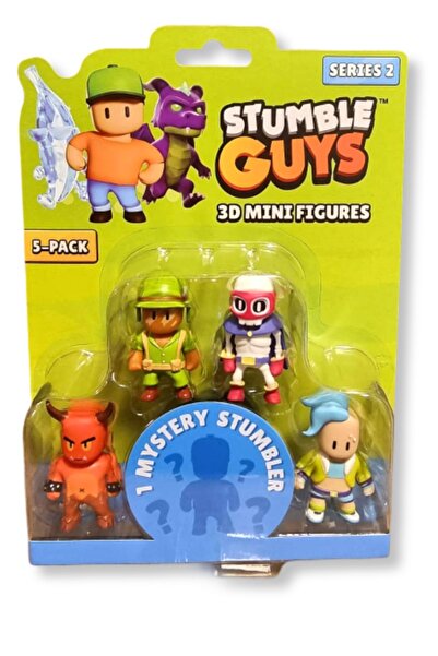 TOYFEST Stumble Guys Seri 2 - 5 li Figür Seti - Red Demon - Private Davis - S...