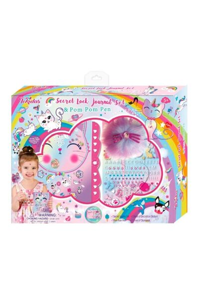 TOYFEST Tokidas Secret Lock Journal Set - Gizli Kilitli Kedili Pon Pon Kaleml...
