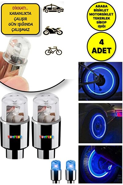 TOYFEST Bisiklet Tekeri Araba Lastiği Hareket - Gece Sensörlü Işıklı Sibop Ka...