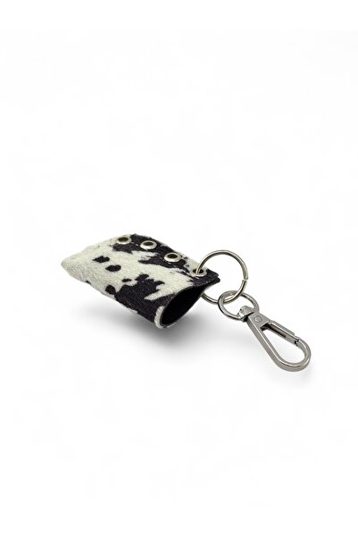 rawlab Cow Print Çakmaklık El Yapımı Anahtarlıklı Premium Çakmak Kılıfı