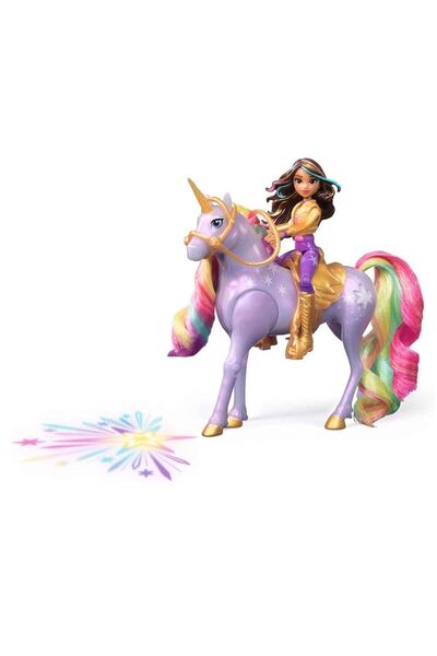 Spinmaster Unicorn Akademisi Sophia Figür ve Işıklı Wildstar Tek Boynuzlu At