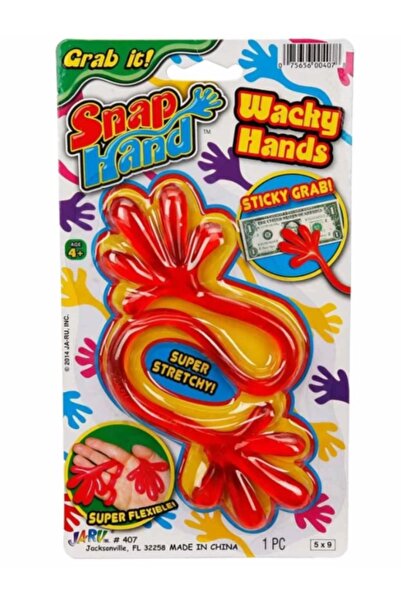 TOYFEST OrangeJaruSuper Flexible Fun AdhesiveHand-SnapHand, Two Ends