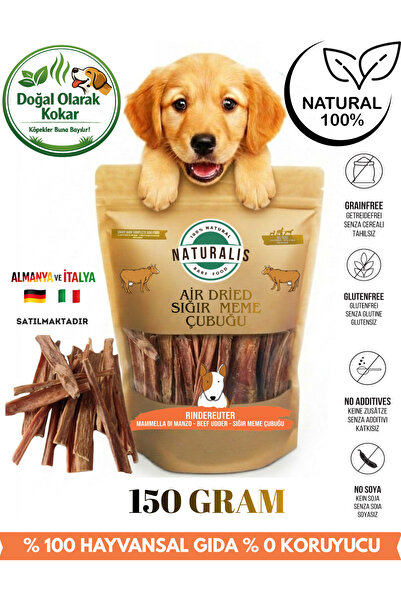 NATURALİS BARF FOOD İnek Meme Çubuğu 150 Gr Organik Doğal Çiğnemelik Köpek Öd...