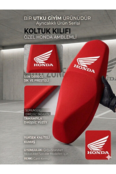 Utku Giyim HONDA PCX DİO ACTİVA S SH UYUMLU MOTOSİKLET KOLTUK SELE KILIFI KIR...