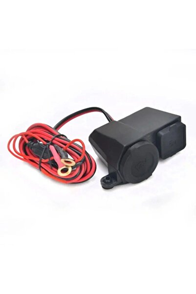 ebakbak Motosiklet Çakmaklık Yuvası + Usb Şarj Yuvası Suya Dayanıklı Üniversal Mod Motor Usb Çakmaklık