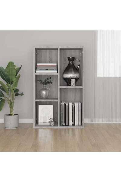 Concept Bibliotecă/Servantă, gri sonoma, 50x25x80 cm, lemn prelucrat