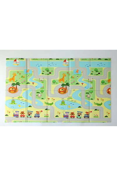 Serinmat Yeşil Parkur Katlanabilir Oyun Matı 200 x 130 x 0.8 cm
