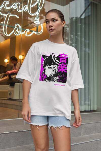 buzagi tasarım ürünleri Urban Oversize Unisex White T-Shirt