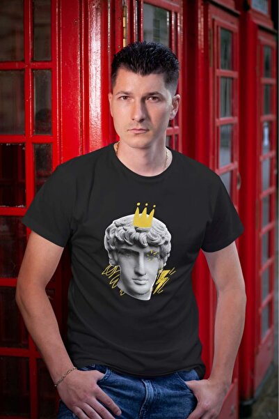buzagi tasarım ürünleri Heykel Regular Mold Unisex Black T-Shirt