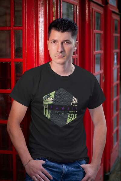 buzagi tasarım ürünleri Rock Regular Fit Unisex Black T-Shirt
