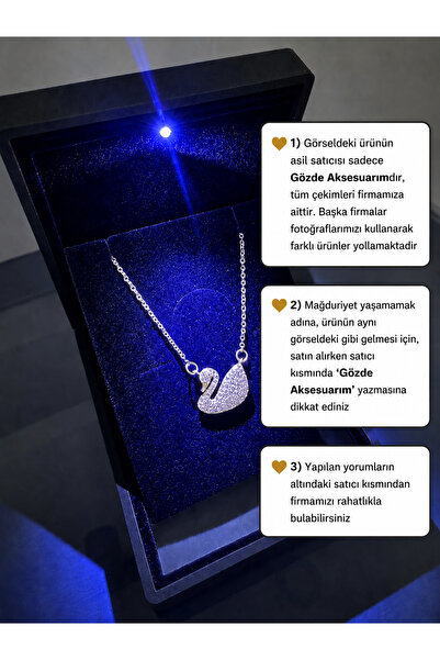 shop IŞIKLI KUTUDA GOLD KUĞU KOLYE ÇELİK