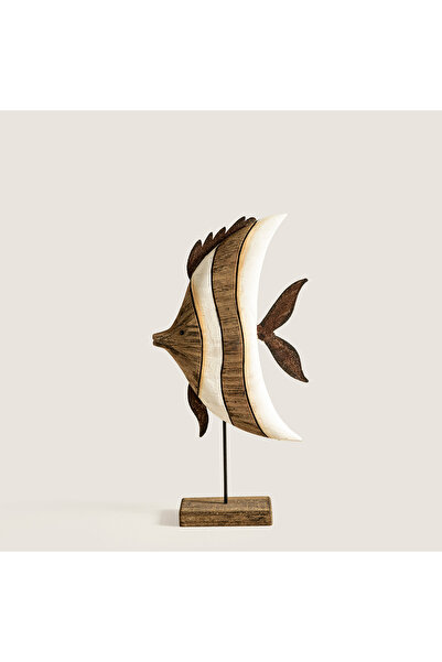 Chakra FISH STRIPED STAND PAULOW WD L (20,5x7x38,5cm) Natural