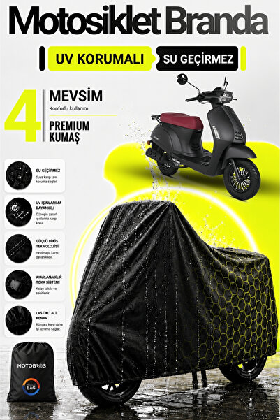 Motobros Motosiklet Branda Kuba Bluebird Siyah Su Geçirmez Dayanıklı (EN KALI...