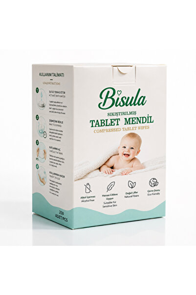Bisula Taşınabilir Sıkıştırılmış Tablet Mendil Çok Amaçlı Seyahat Makyaj Bebe...