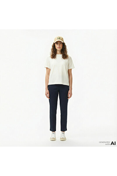 Lacoste Kadın Regular Fit Lacivert Pantolon