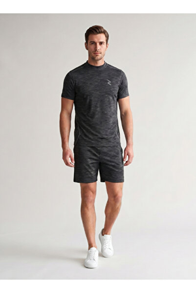Zaecy Men's Mock-Neck Short-Sleeve T-shirt