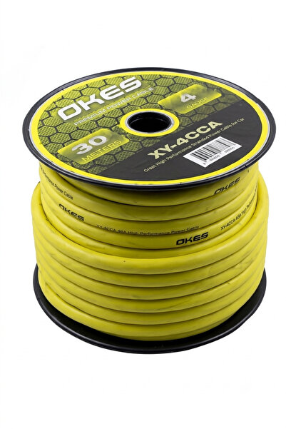 SUNASK Sn-4ga 4Ga 30 Metre Amfi Tesisat Güç Kablosu Profesyonel Seri Power Ka...