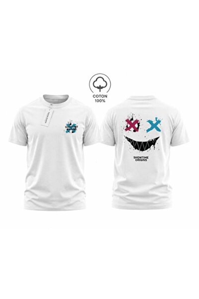 OEM Tricou bărbătesc supradimensionat, 100% bumbac, imprimeu „SHOWTIME ORIGIN...