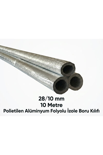 İzocam 28/10 Mm 10 Metre Polietilen Alüminyum Folyolu İzole Boru Kılıfı (3/4)